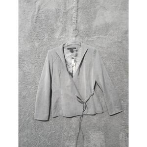 NEW Linda Allard Ellen Tracy 4 Gray Blazer Jacket⁹